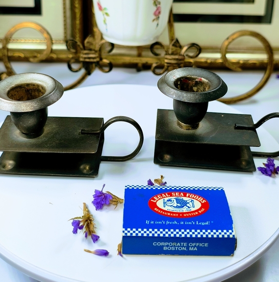 Vintage 1970s. Two Candle holders with match holders. Excellent condition - Picture 5 of 12